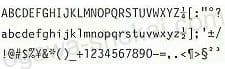 ブラザー 電子式タイプライター用デイジーホイール Letter Gothic 12 印字イメージ