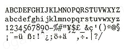 olivetti 電子式タイプライター用活字（デイジーホイール） VICTORIA 印字イメージ