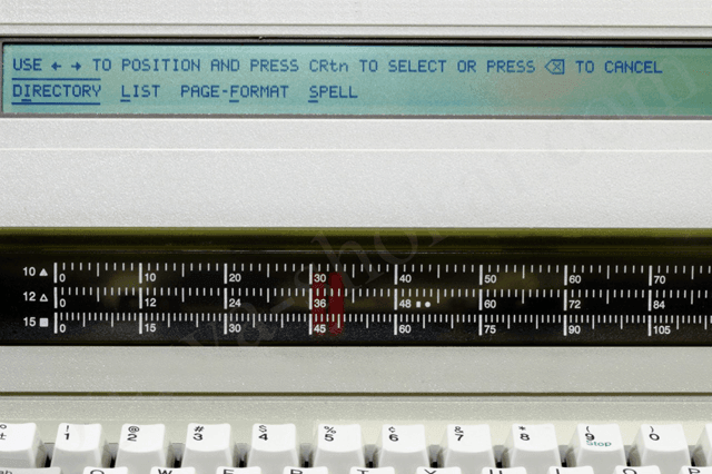 IBM Wheelwriter 3500 液晶ディスプレイ