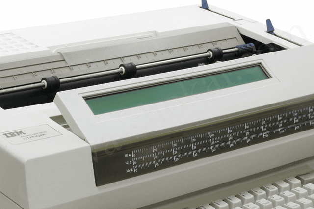 IBM Wheelwriter 3500 液晶ディスプレイの角度