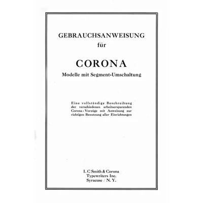 Corona SegmentShift(1938)