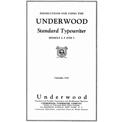 Underwood 3,4,5(1930)