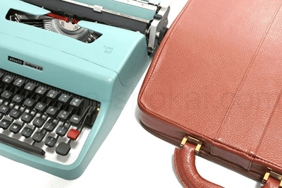 LEATHER TYPEWRITER CASE