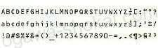 ブラザー 電子式タイプライター用活字（デイジーホイール） OCR-B 印字イメージ