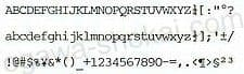 ブラザー 電子式タイプライター用活字（デイジーホイール） BROUGHAM 15 印字イメージ