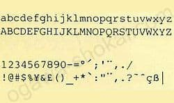 シルバーリード 電子式タイプライター用活字（デイジーホイール） COURIER10（クーリエ10） 印字イメージ