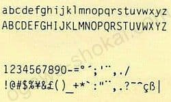 シルバーリード 電子式タイプライター用活字（デイジーホイール） GOTHIC MINI（ゴシックミニ） 印字イメージ