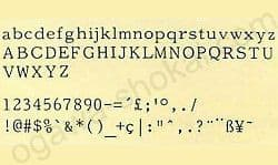 シルバーリード 電子式タイプライター用活字（デイジーホイール） MODERN PS（モダーンPS） 印字イメージ