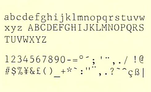 シルバーリード 電子式タイプライター用活字（デイジーホイール） PRESTIGE PICA（プレステージパイカ） 印字イメージ