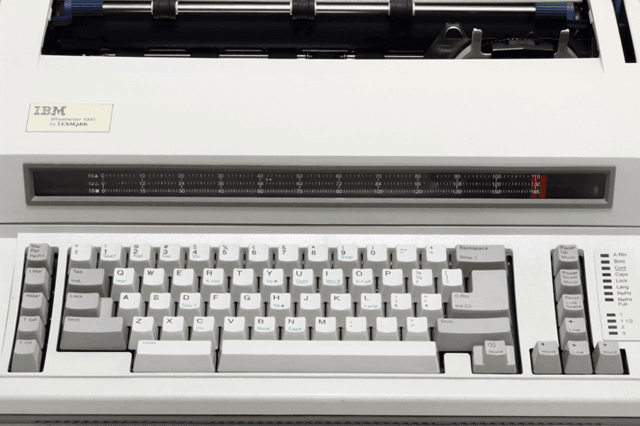 IBM 電子式タイプライター Wheelwriter 1000 キーボード