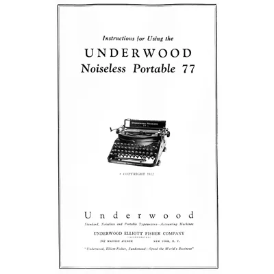 Underwood NoiselessPortable77