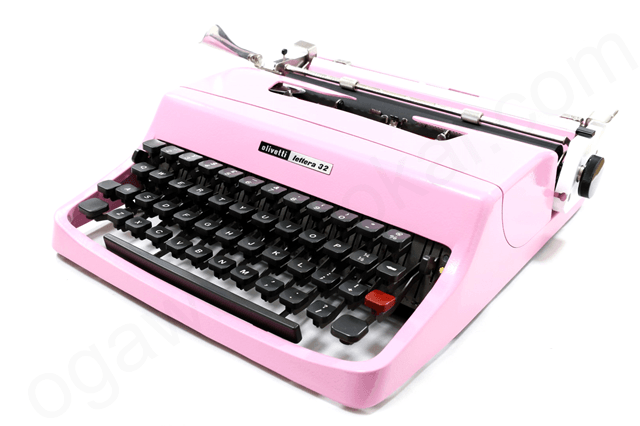 olivetti lettera 32 ピンク 中古タイプライター