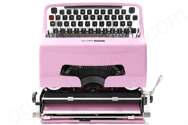 ピンクのタイプライター