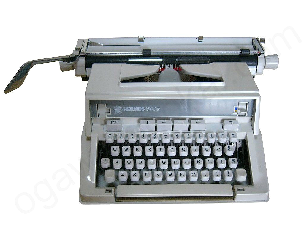 タイプライターがお好きな方や詳しい方には特に人気のあるHERMES 3000 中古タイプライターです。