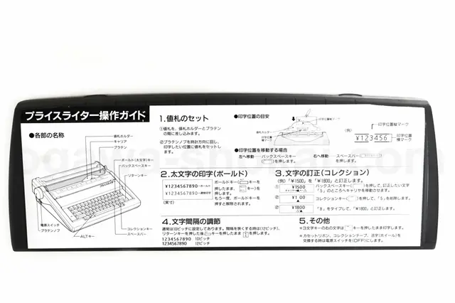 プライスライター独自の使用方法はこちらに記載されています。